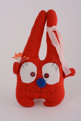 Jouet mou en tissu polaire Lièvre - MADEheart.com