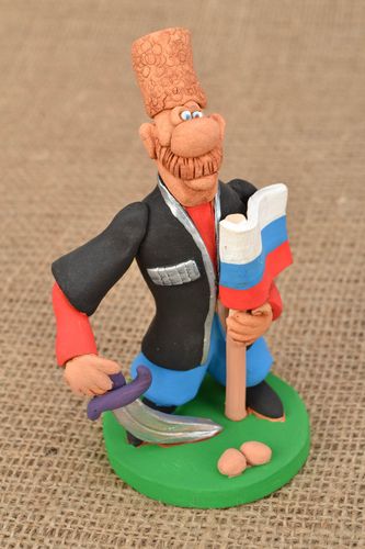 Figurine céramique faite main Cosaque - MADEheart.com