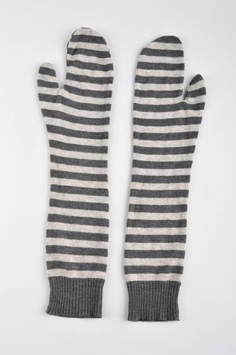Перчатки ручной работы женские перчатки полосатые длинные тканевые перчатки - MADEheart.com