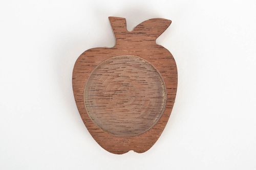 Handmade blank for jewelry in the form of apple made of African wood  - MADEheart.com