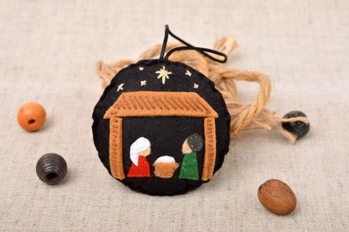 Peluche de fieltro de Navidad artesanal muñeco de peluche decoración de interior - MADEheart.com