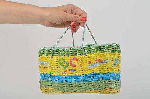 Beautiful handmade newspaper basket woven paper basket modern interiors - MADEheart.com