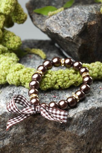 Pulsera original hecha a mano de perlas accesorio para mujeres regalo original - MADEheart.com
