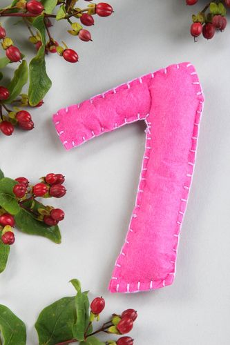 Handmade Kühlschrank Magnet Deko für die Küche Baby Lernspielzeug Ziffer 7 - MADEheart.com