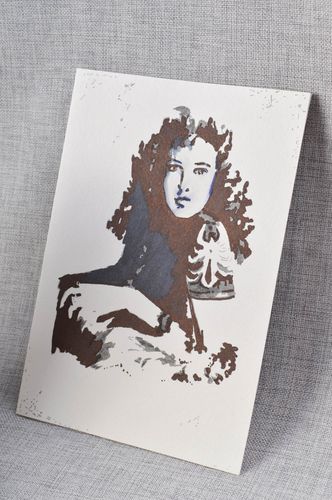 Открытка девушке ручной работы дизайнерская открытка оригинальный подарок - MADEheart.com