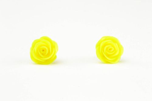 Yellow puset earrings  - MADEheart.com