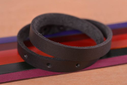 Handmade stylish wrist bracelet unusual leather accessory cute bracelet - MADEheart.com