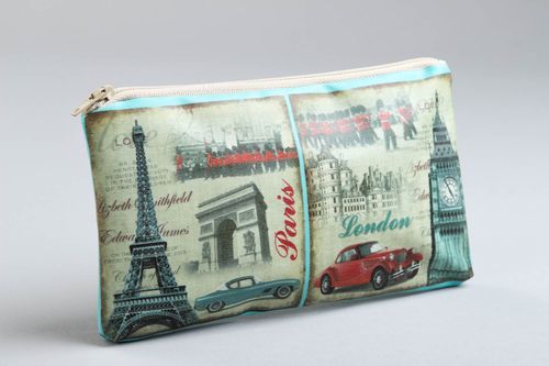 Cosmetic bag handmade cosmetic purse designer cosmetic supplies gift for girl - MADEheart.com