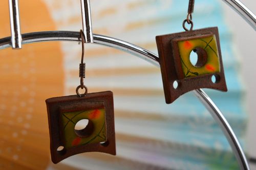 Handmade earrings ceramic earrings designer accessories gifts for women - MADEheart.com