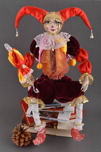 Авторская кукла ручной работы декоративная кукла яркая интересная кукла из глины - MADEheart.com