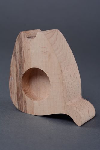 Chandelier de bois de hêtre fait main pour une bougie décoration écologique - MADEheart.com