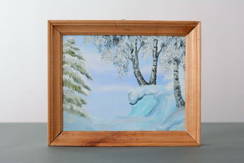 cuadro de paisaje al óleo En febrero - MADEheart.com