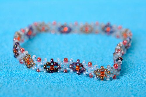 Handmade Schmuck Modeschmuck Armband Schmuck aus Rocailles buntes Armband  - MADEheart.com