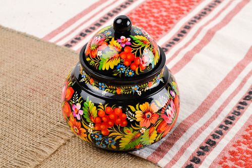 Handmade Holz Behälter Küchen Accessoires Küchen Zubehör Geschenk Idee bunt - MADEheart.com