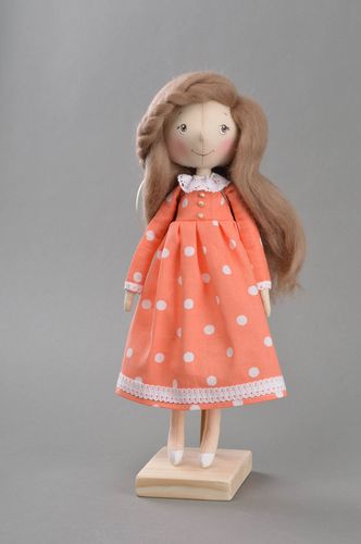 Handmade collectible doll interior toy nursery decor present for children - MADEheart.com