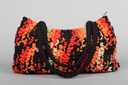 Umhängetasche Damen handmade Designer Tasche Damen Handtasche orange ausgefallen - MADEheart.com