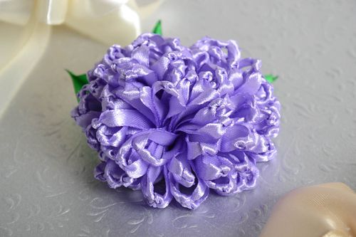 Handmade designer hair clip lilac beautiful accessory for hair cute hair clip - MADEheart.com
