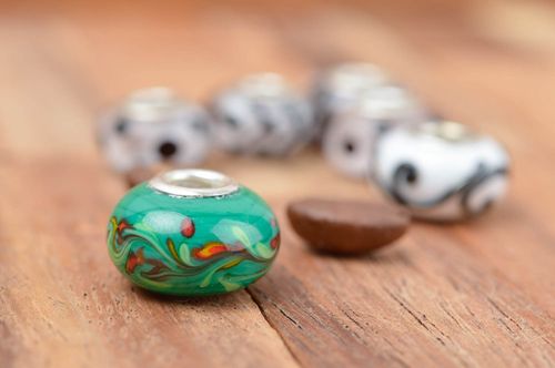 Beautiful handmade glass bead stylish jewelry findings jewelry making supplies - MADEheart.com