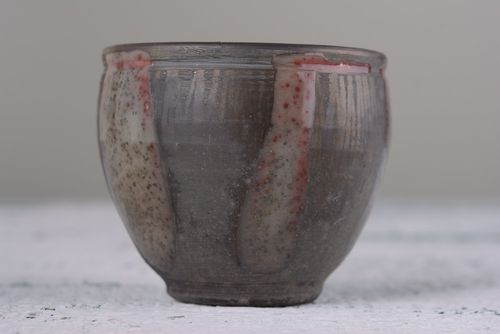 Petit bol creux en céramique foncé fait main technique cuisson réductrice - MADEheart.com