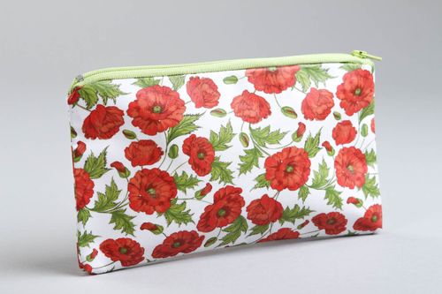 Bag with print handmade cosmetic bag gift for girl designer bag for cosmetics - MADEheart.com