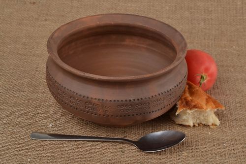 Ciotola in ceramica fatta a mano ciotola decorativa scodella di cucina 1.5 L - MADEheart.com