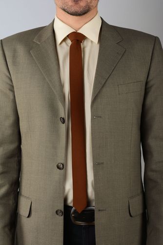 Brown tie - MADEheart.com