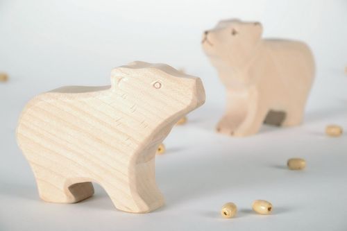 Wooden figurine Bear cub - MADEheart.com