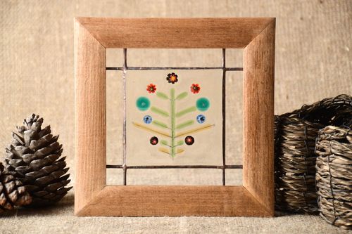 Handmade unusual wall panel designer glass accessory beautiful home decor - MADEheart.com