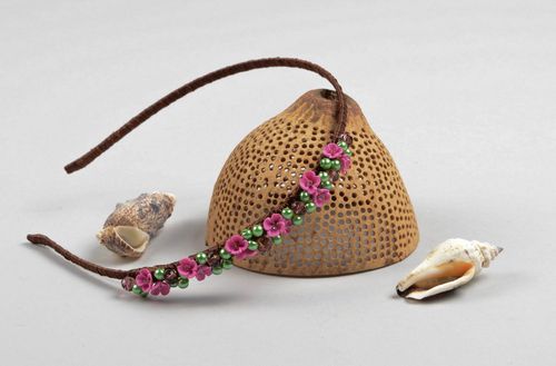 Diadema hecha a mano regalo original accesorio para el pelo con flores - MADEheart.com