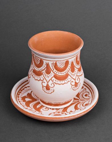 Taza cerámica con platillo - MADEheart.com