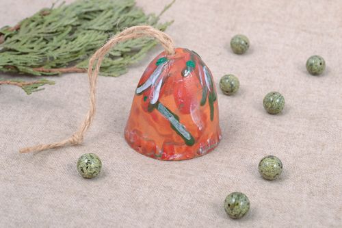 Handmade ceramic bell with painting - MADEheart.com