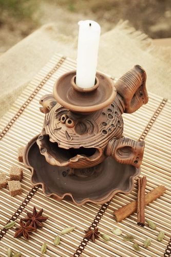 Ceramic candlestick in the form of fish - MADEheart.com
