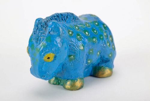 Estatueta de gesso Cavalo azul com maçãs - MADEheart.com