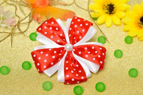 Handmade hair tie ribbon bows for hair cute hair bows hair scrunchie kids gifts - MADEheart.com