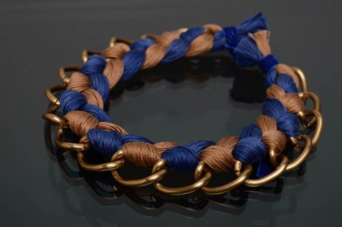 Dark moulin thread necklace - MADEheart.com