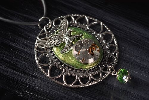 Unusual handmade metal pendant steampunk jewelry fashion trends gift ideas - MADEheart.com