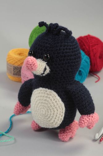 Juguete artesanal tejido a ganchillo peluche para niños regalo original Topo - MADEheart.com