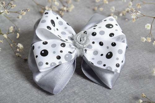 Stylish handmade ribbon bow hair clip designer barrette hair bow gifts for her - MADEheart.com