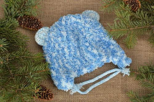 Woolly hat for baby Blue - MADEheart.com