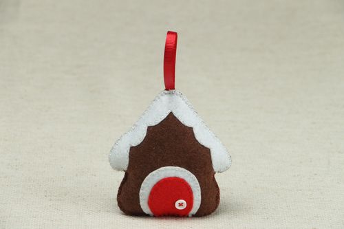 Brinquedo para Árvore de Natal feito à mão Casinha  - MADEheart.com