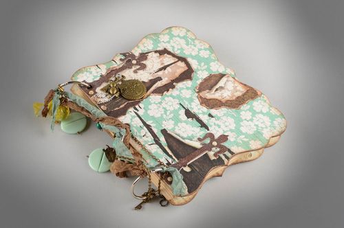 Libreta de notas artesanal bonita mediante técnica scrapbooking vintage - MADEheart.com