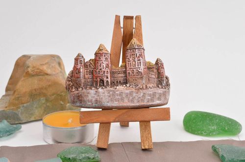 Brauner Kühlschrank Magnet handmade Wohn Accessoire Deko für die Küche Schloss  - MADEheart.com