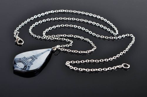 Handmade Accessoire für Frauen Schmuck Anhänger Polymer Schmuck Eiffelturm - MADEheart.com