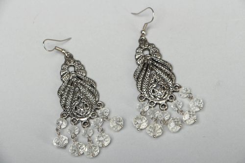 Festive long beaded earrings - MADEheart.com