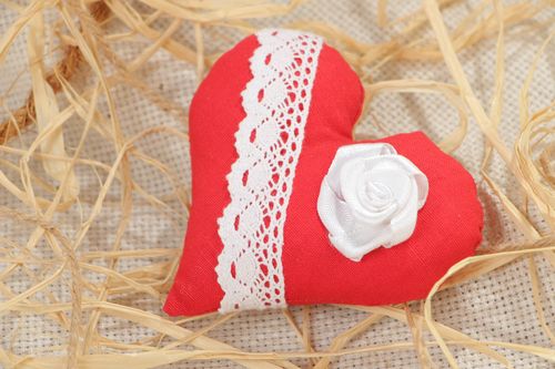 Stoff Kühlschrankmagnet Herz weich handgemacht schön Küchen Dekor - MADEheart.com