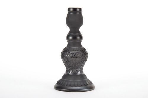Clay candlestick with pattern - MADEheart.com