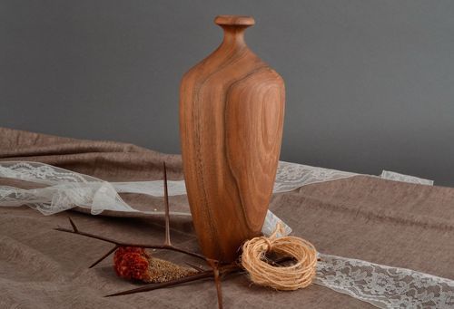 12 inches wooden vase in modern style for home décor 2,8 lb - MADEheart.com