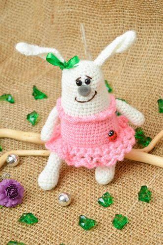 Bunny toy handmade crocheted toy for children stuffed toys hand-crocheted toys - MADEheart.com