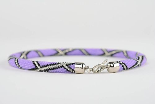 Collar de abalorios morado - MADEheart.com