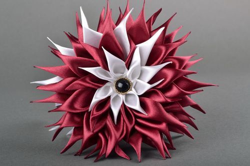 Headband, head wreath with satin flower - MADEheart.com